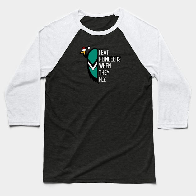 Christmas Edition: Reindeers - Vulture the Wise Baseball T-Shirt by Caving Designs